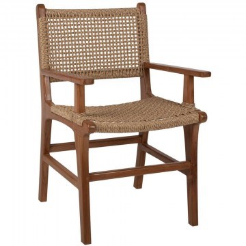 Πολυθρόνα HM9385.01 54x58x88cm Από Μασίφ Ξύλο Τeak Rattan Natural