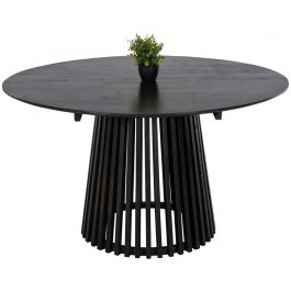 Dining Table Frantz HM9457.12 Mindi D150x75cm Από ΜασίD Ξύλο Black BLACK