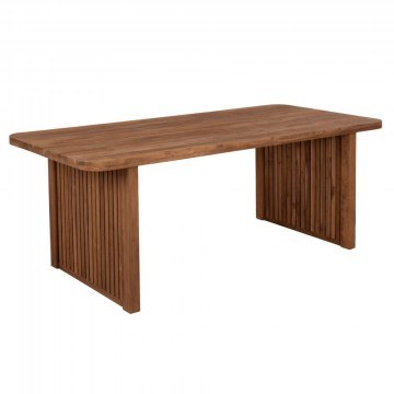 Τραπέζι Τραπεζαρίας Bontang HM9641 200x90x76cm Από Ανακυκλωμένο Ρουστίκ Teak-Natural