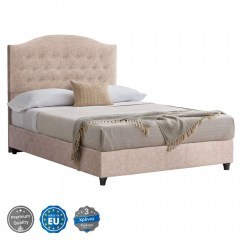 Κρεβάτι Malena HM647.22 Για Στρώμα 120x200cm Με Ύφασμα Nubuck Beige