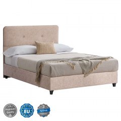 Κρεβάτι Dolores HM648.22 Για Στρώμα 120x200cm Με Ύφασμα Nubuck Beige