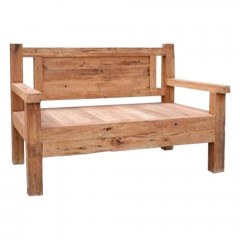 Three-Seater Bench HM9454.01 160x80x100cm Wooden Natural