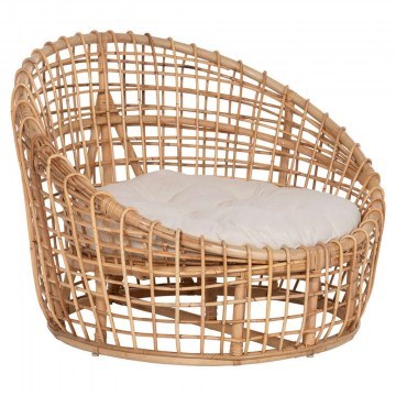 Πολυθρόνα Ento HM9814 106x94x82cm Natural-White