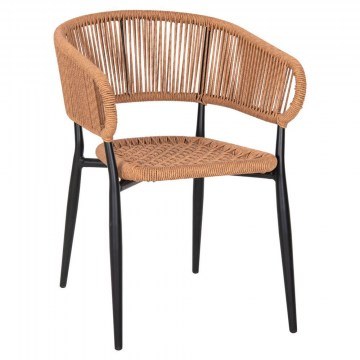 Πολυθρόνα Eulo HM5783.13 55,5x63,5x78cm Black-Beige