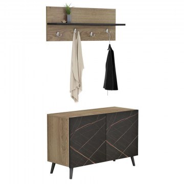 Entrance Furniture Delphine HM8876.12 80x31,3x41,5cm Natural-Black