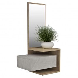 Έπιπλο Εισόδου Με Καθρέπτη Meara HM8984.12 49,1x31,3x90cm Natural-Grey NATURAL-GREY
