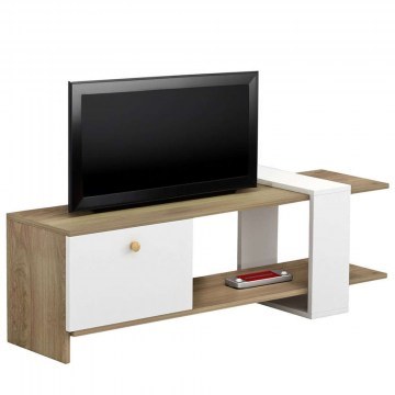 Έπιπλο Τηλεόρασης Henriette HM8900.11 120x25x37cm Sonoma-White