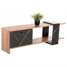 Έπιπλο Τηλεόρασης Henriette HM8900.12 120x25x37cm Sonoma-Black SONOMA-BLACK