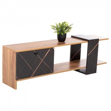 Έπιπλο Τηλεόρασης Henriette HM8900.12 120x25x37cm Sonoma-Black