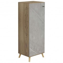 Παπουτσοθήκη - Ντουλάπι Alvaro HM8954.11 50x38x135cm Εφέ Μαρμάρου Sonoma-Light Grey SONOMA-LIGHT GREY