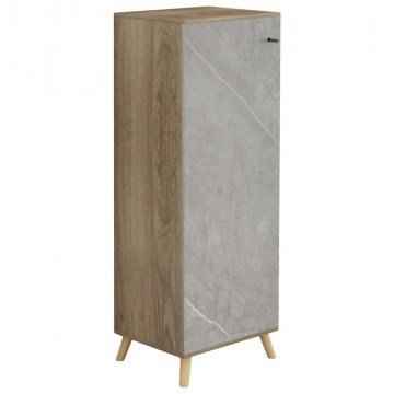 Παπουτσοθήκη - Ντουλάπι Alvaro HM8954.11 50x38x135cm Εφέ Μαρμάρου Sonoma-Light Grey