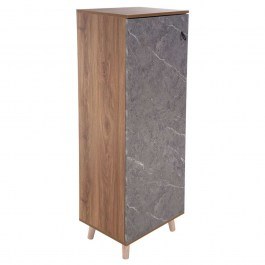 Παπουτσοθήκη - Ντουλάπι Alvaro HM8954.12 50x38x135cm Εφέ Μαρμάρου Sonoma-Dark Grey SONOMA-DARK GREY