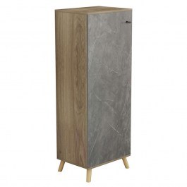 Παπουτσοθήκη - Ντουλάπι Alvaro HM8954.14 50x38x135cm Εφέ Μαρμάρου Sonoma-Stone SONOMA-STONE