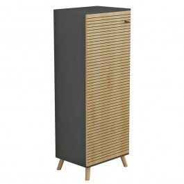 Shoe Rack - Cabinet Alvaro HM8954.15 50x38x135cm Anthracite-Natural ANTHRACITE-NATURAL