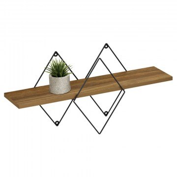 Ράφι Επιτοίχιο Chantria HM8934.11 60x14x36cm Oak-Black
