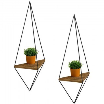 Wall Shelf (Set 2Pcs) Cannard HM8925.11 23x15x60cm Black