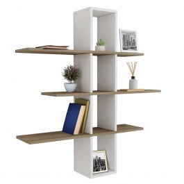 Wall Shelf Dominic HM8976.11 96x19,5x101cm Natural-White NATURAL-WHITE