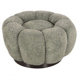 Stool Round Kripp HM9602.05 D60x31cm With Metal Base And Curled Fabric Mint MINT