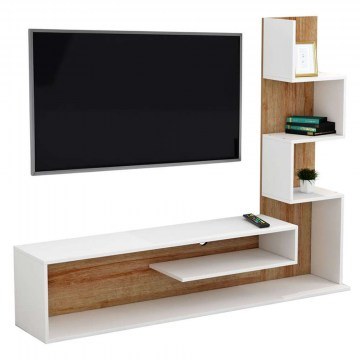 Σύνθετο Τηλεόρασης Edelie HM8908.11 150x29,5x120cm White-Natural