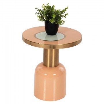 Τραπεζάκι Βοηθητικό Erode HM4249.08 Φ40,5x45,5cm Somon-Beige