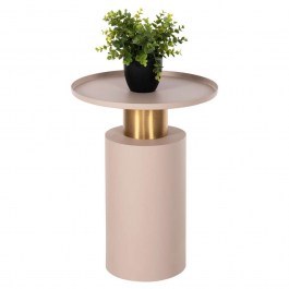 Side Table Punjab HM4239.03 D36x47cm Ecru-Gold ECRU