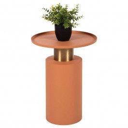 Side Table Punjab HM4239.08 D36x47cm Orange-Gold ORANGE