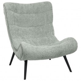Armchair Brym HM9605.05 97x80x100cm With Wooden Legs & Buckles Fabric Mint-Black MINT
