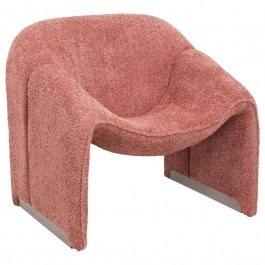 Armchair Spiner HM9599.02 81x64x74cm With Boucle Fabric Pink PINK