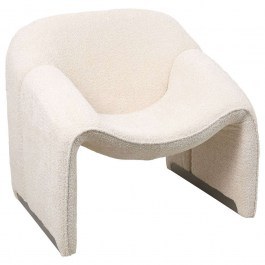 Armchair Spiner HM9599.06 81x64x74cm With Boucle Fabric Ecru ECRU