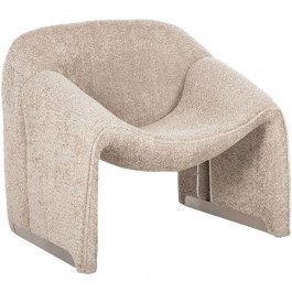 Armchair Spiner HM9599.08 81x64x74cm With Boucle Fabric Beige BEIGE