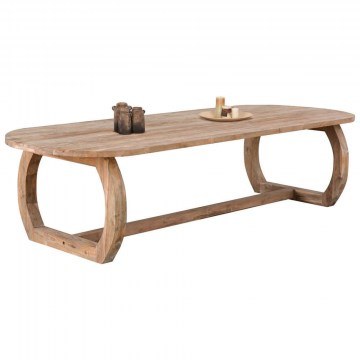 Τραπέζι HM9561 320x120x78cm Από Μασίφ Από Ξύλο Teak Natural