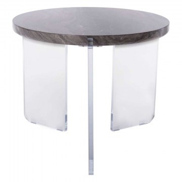 Living Room Table Acrycon HM9780.01 D64x51cm Water-Repellant Acrylic Coating Stone