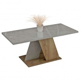 Τραπέζι Σαλονιού Dile HM9528.02 110x55x47cm Texture Grey-Natural GREY-NATURAL