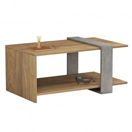 Τραπέζι Σαλονιού Wilma HM8950.13 80x50x35cm Πέτρα Natural-Grey NATURAL-GREY