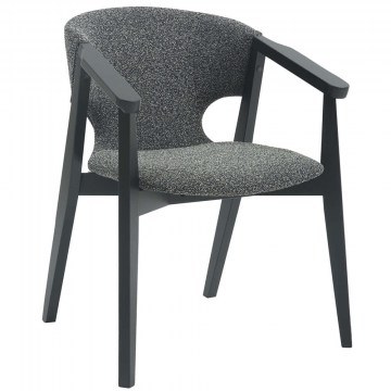 Πολυθρόνα Yeger HM9995.01 62,5x60x79cm Black-Grey