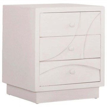 Bedside Table Santorini HM18047 48x38x55,5cm White
