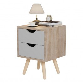 Κομοδίνο Dinkl HM2472.05 Με 2 Συρτάρια 29,7x29,7x45cm Sonama-Grey SONOMA-GREY