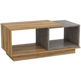 Τραπέζι Σαλονιού Teles HM18181.06 100x45x42cm Marble Effect Grey-Natural NATURAL