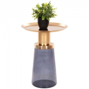 Τραπεζάκι Βοηθητικό Ballin HM9725 Φ37,5x49,5cm Blue-Gold