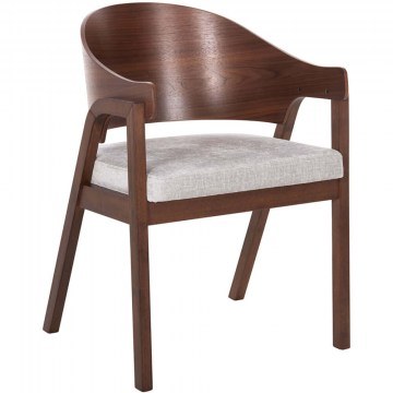 Καρέκλα Nero HM9972 56x56x78cm Walnut-Grey