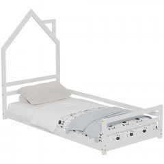 Κρεβάτι Παιδικό Houser (Για Στρώμα 90x190cm) HM676.03 97x198x141cm White