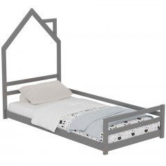 Κρεβάτι Παιδικό Houser (Για Στρώμα 90x190cm) HM676.05 97x198x141cm Grey