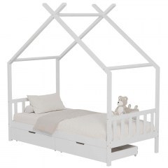 Children's Bed Klarice (For Mattress 90x190cm) HM680.03 196x97x193cm White