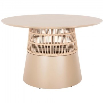 Τραπέζι Κήπου Saeid HM6106.04 Φ120x75cm Champagne-Beige