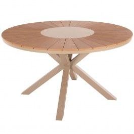 Τραπέζι Κήπου Moril HM6042.04 Φ150cm Champagne-Natural CHAMPAGNE
