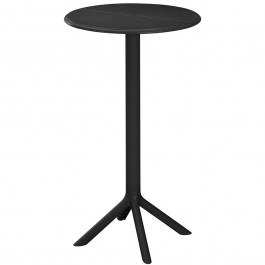 Bar Table Terrin HM6126.12 D61x107cm Black BLACK