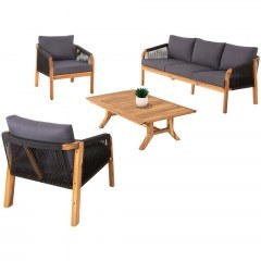 Σαλόνι Κήπου Rosswell (Σετ 4Τμχ) HM6084.01 Anthracite-Natural