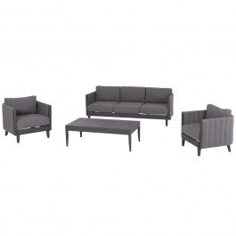 Σαλόνι Κήπου Larry (Σετ 4Τμχ) HM6188.01 Dark Grey DARK GREY