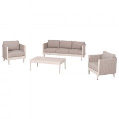 Σαλόνι Κήπου Larry (Σετ 4Τμχ) HM6188.02 Champagne