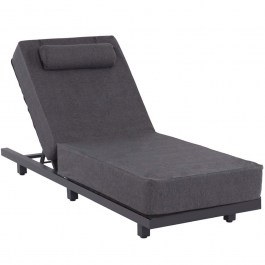 Ξαπλώστρα Με Μαξιλάρι Jessie HM10714.03 200x71x35,5-95cm Dark Grey DARK GREY